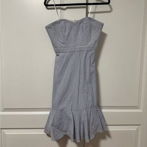 J. Crew Strapless Dress in Classic Navy